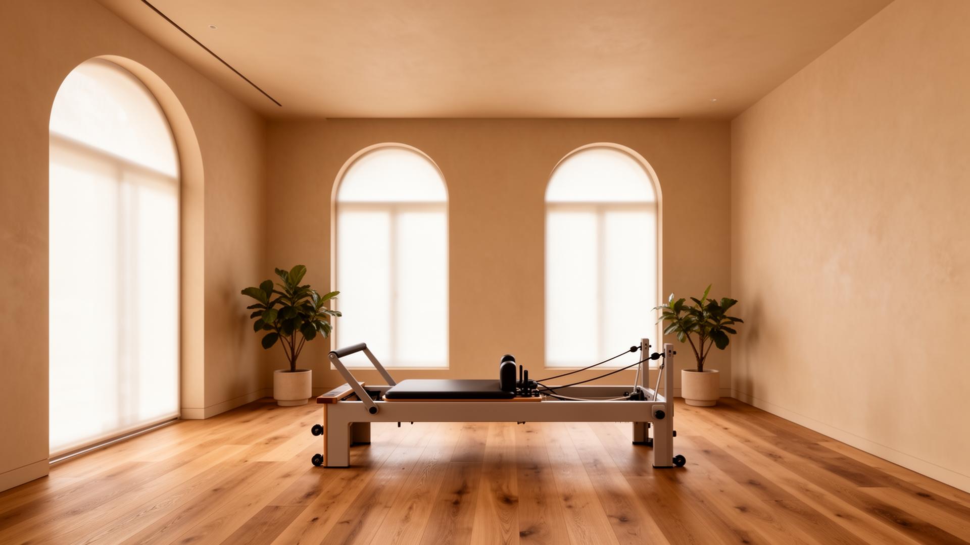 Minimalist Pilates studio interior